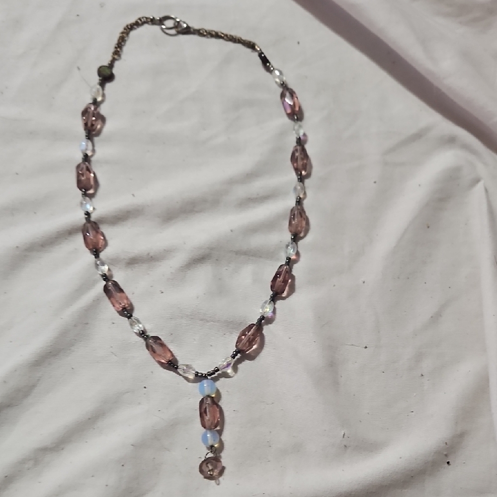 Elegant Pink Beaded Necklace